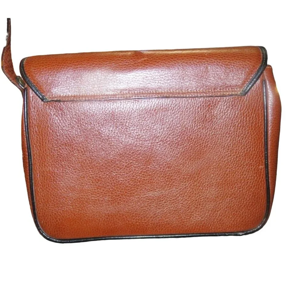 Paola MARROQUINERA Columbian All Weather Pebbled Leather Messenger Hard Satchel